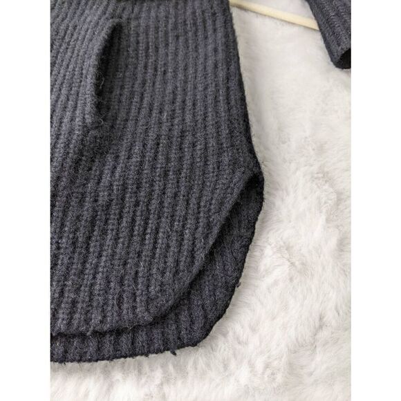 Vince Black Yak Wool Blend Knitted Open Front Cardigan w Pockets Size M Medium - Picture 6 of 9